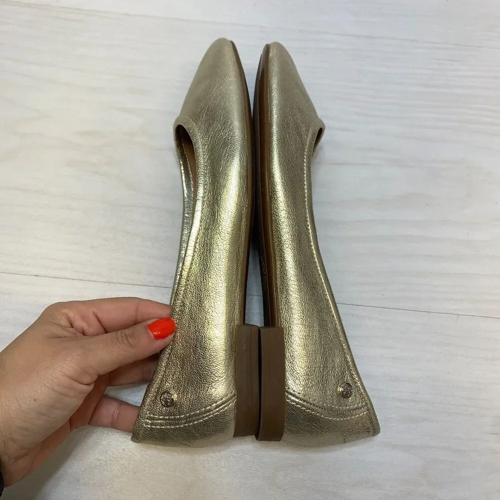 Vince Camuto Metallic Gold Ballet Flats